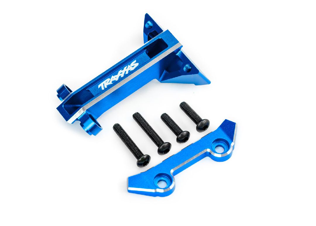 9061-BLUE Support de tour d'amortisseur avant en aluminium bleu Traxxas