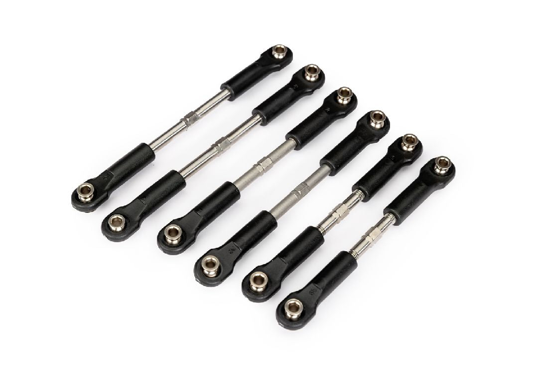 9062 Traxxas Turnbuckle, camber link, front (2), rear (2), titanium