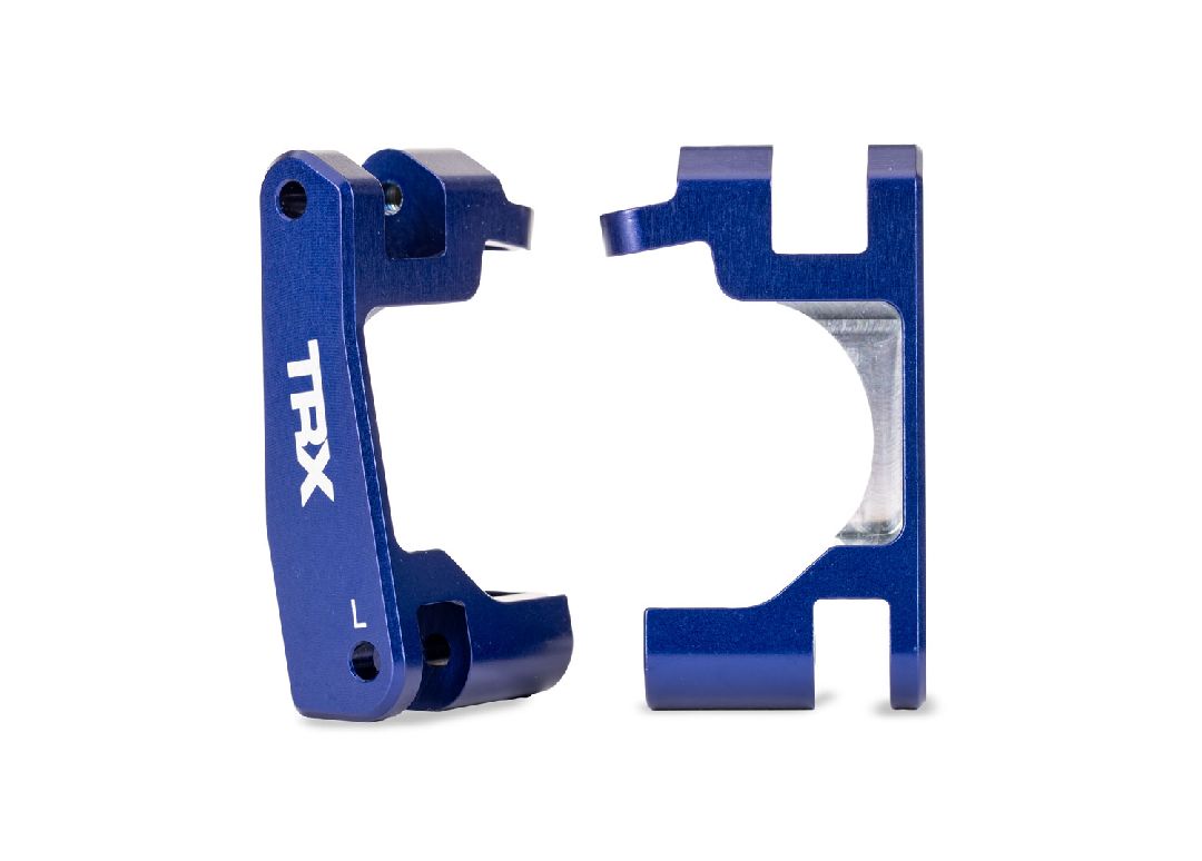 9063-BLUE Blocs de roulettes Traxxas (moyeux en C), aluminium 6061-T6 (bleu), gauche/droite