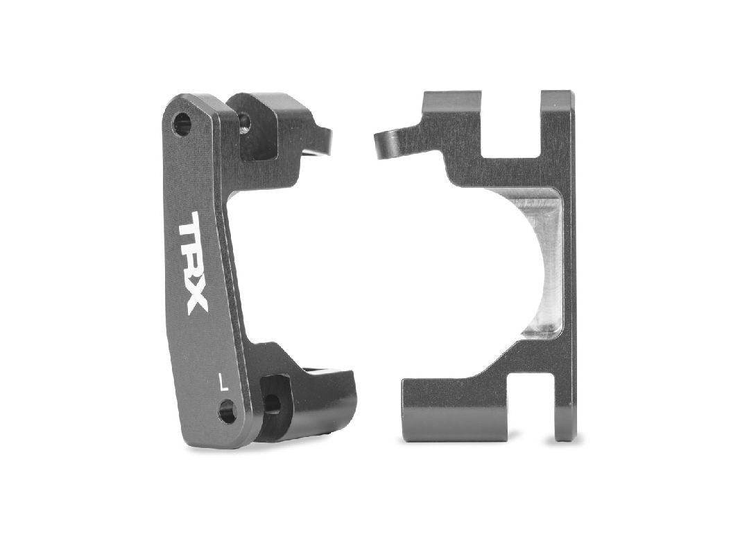 9063-GRAY Blocs de roulettes Traxxas (moyeux en C), aluminium 6061-T6 (gris), gauche/droite