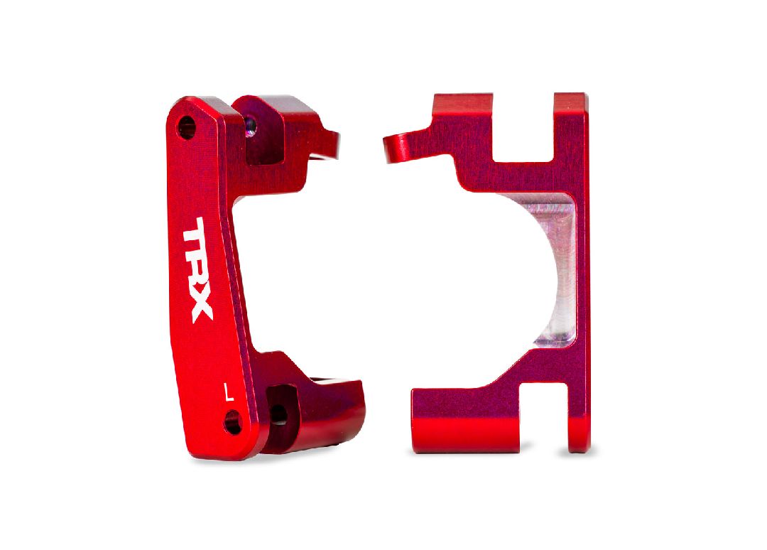 9063-RED Blocs de roulettes Traxxas (moyeux en C), aluminium 6061-T6 (rouge), gauche/droite