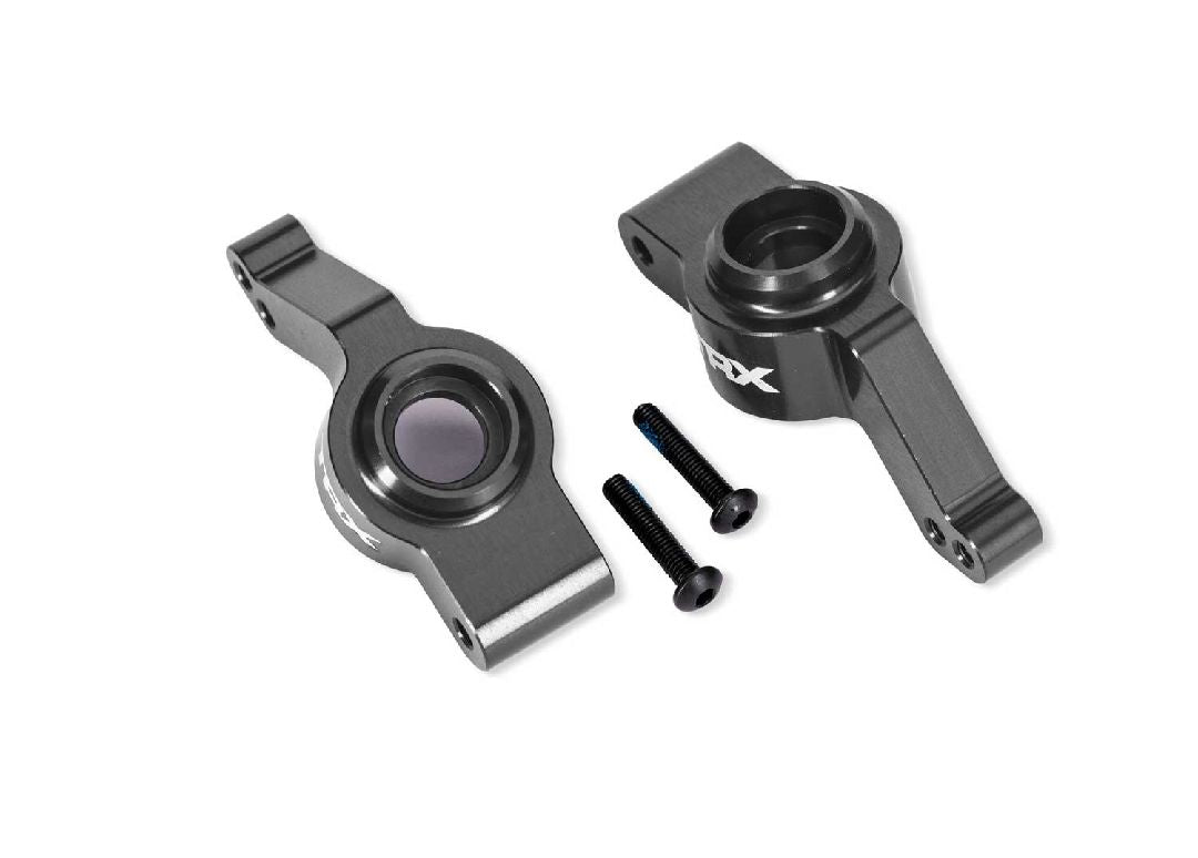 9065-GRAY Traxxas Carriers, stub axle, rear, alum, left/right (gray)