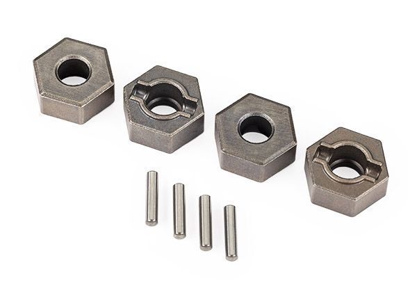 9069 Bujes de rueda Traxxas, hexagonal de 12 mm (acero), servicio extremadamente pesado (4) 