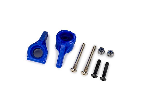 9137-BLUE Traxxas Steering blocks, extreme HD, blue(2)(#9180/9181/9182)