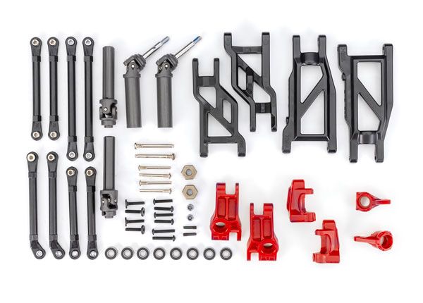 9180-RED Traxxas Upgrade Kit, HD, red (fits 2WD Rustler/Stampede)