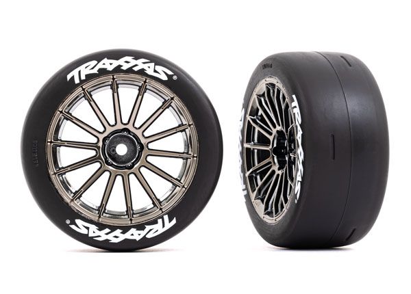 9375R Traxxas Tires And Wheels, Assembled, Glued-Rear (VXL Rated) (2)