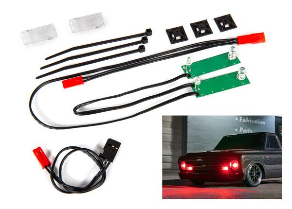 9496R Traxxas LED light set, front, complete (red)