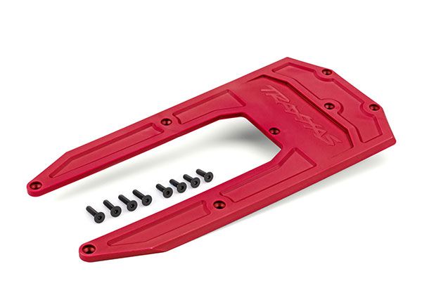 9623R Traxxas Skidplate, Chassis, Red (Fits Sledge)