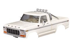 9812-WHITE Carrocería Traxxas, camioneta Ford F-150 (1979), completa, blanca 