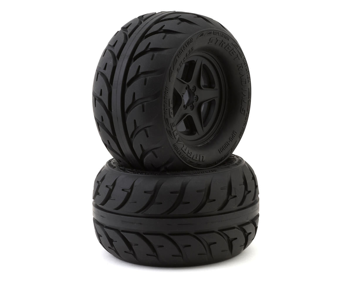 UPG-10001 UpGrade RC Street Radials 2.8" Pre-Mounted On-Road Tires w/5-Star Wheels (2) (17mm/14mm/12mm Hex)