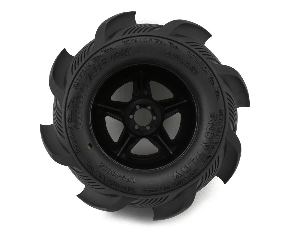 UPG-10002 UpGrade RC Snow Plow 2.8" Pre-Mounted Sand/Snow Tires w/5-Star Wheels (2) (17mm/14mm/12mm Hex)