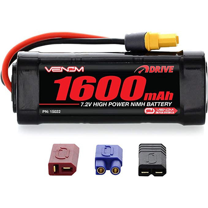 15022 Venom Drive NiMH battery 6C 7.2V 1600mAh UNI 2.0 (Deans/EC3/Traxxas/XT60)Mini E-revo/Latrax  ( 2925x )