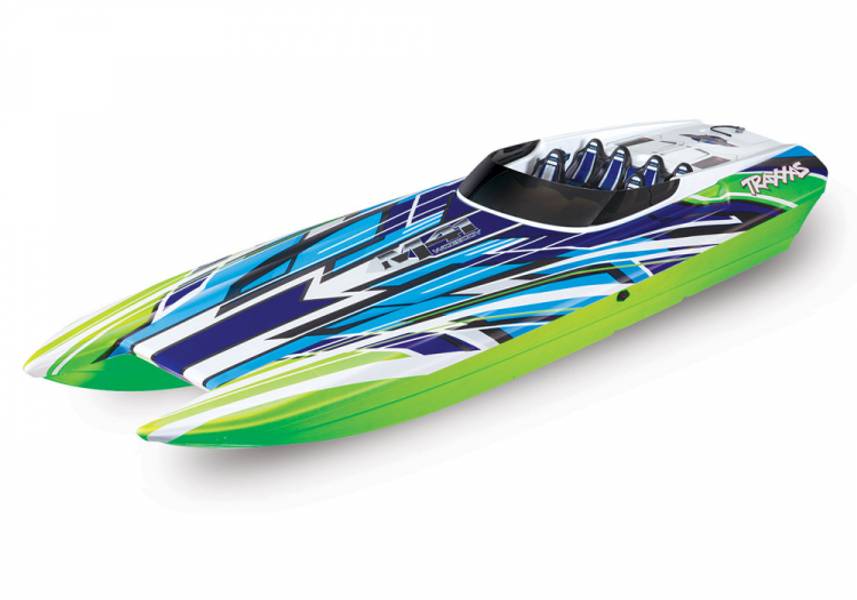 57046-4 Traxxas DCB M41 Barco de carreras catamarán de fuselaje ancho de 40" GreenX