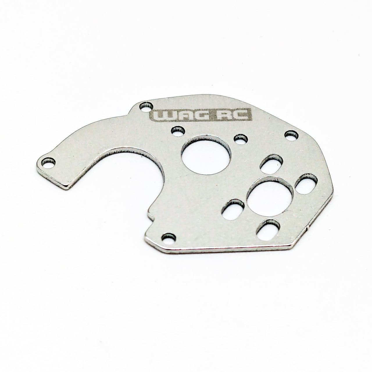 WAGSCX24MMSL Aluminium motor mount plate for 030, 050 motors compatible with Axial SCX24 SILVER