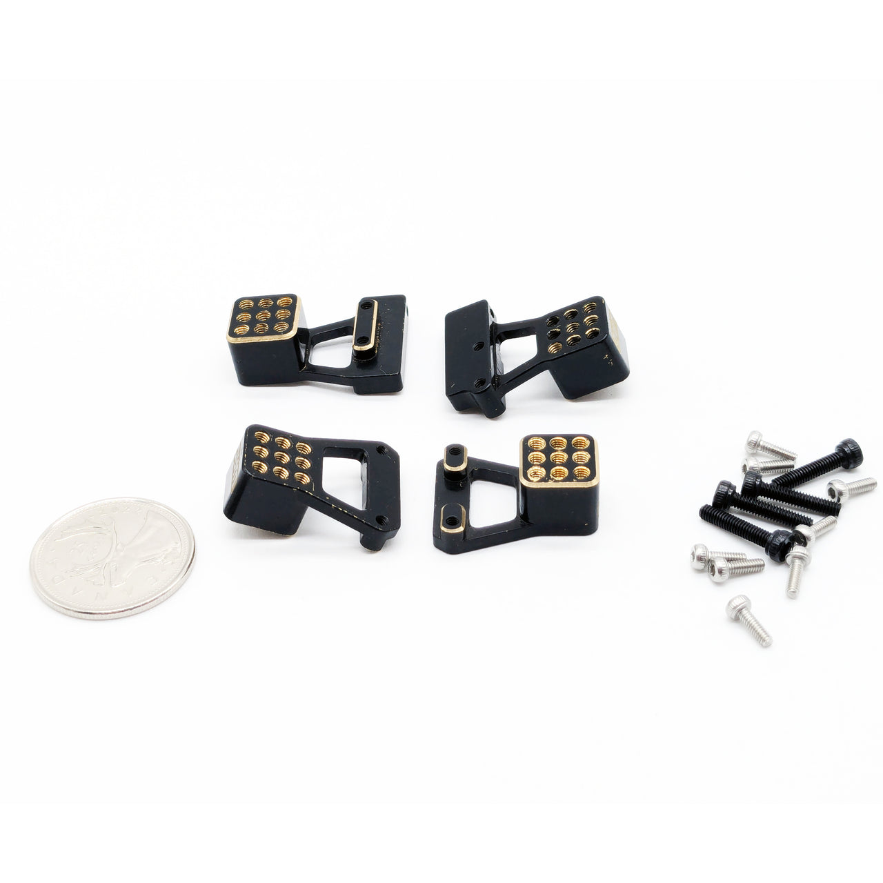 WAGTX4MSTB Brass shock towers Traxxas TRX-4M (black)