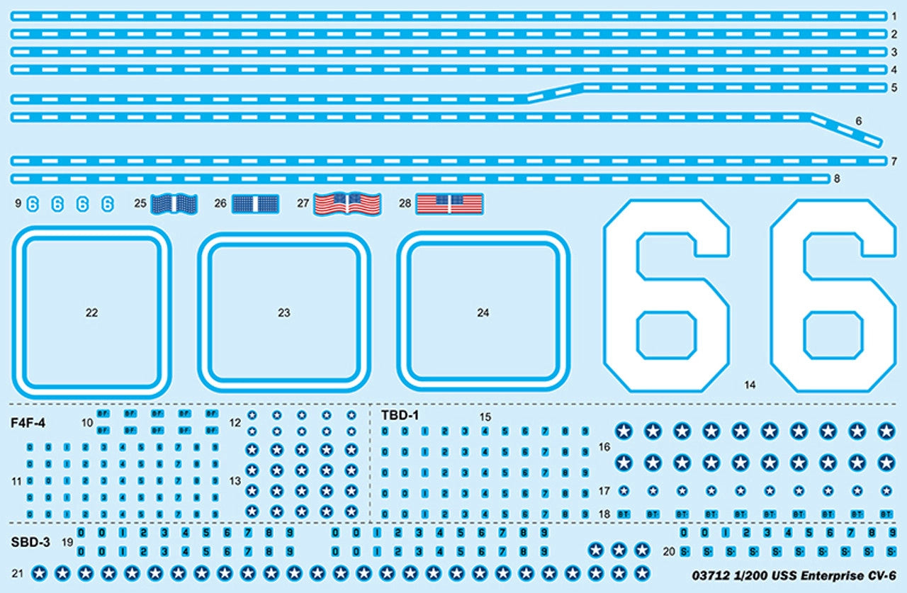 03712 Trumpeter 1/200 USS Enterprise CV-6