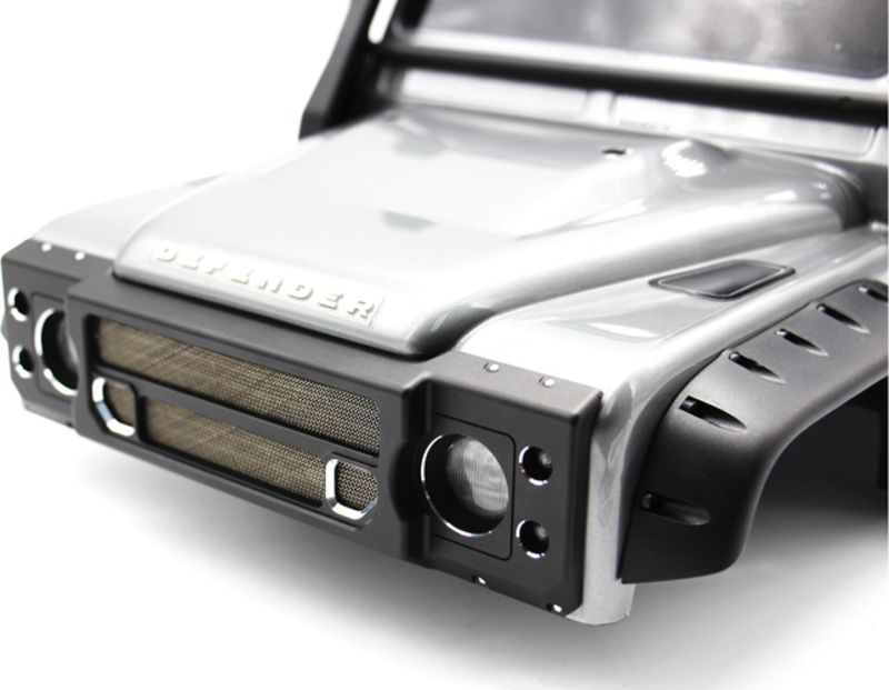 TRXF03A01 Black anodized aluminum grille: TRX4 Land Rover Defender bod