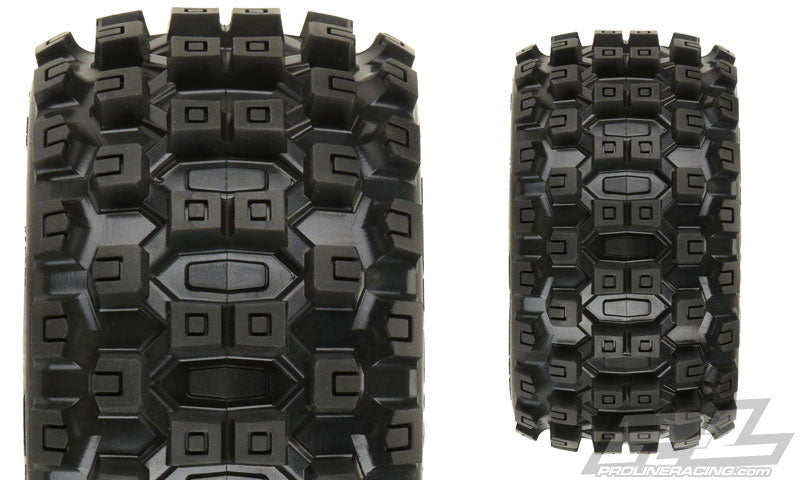 PRO1012510 Badlands MX28 2.8” All Terrain Tires Mounted on Raid Black 6x30 Removable Hex Wheels (2) for Stampede® 2wd & 4wd Front and Rear