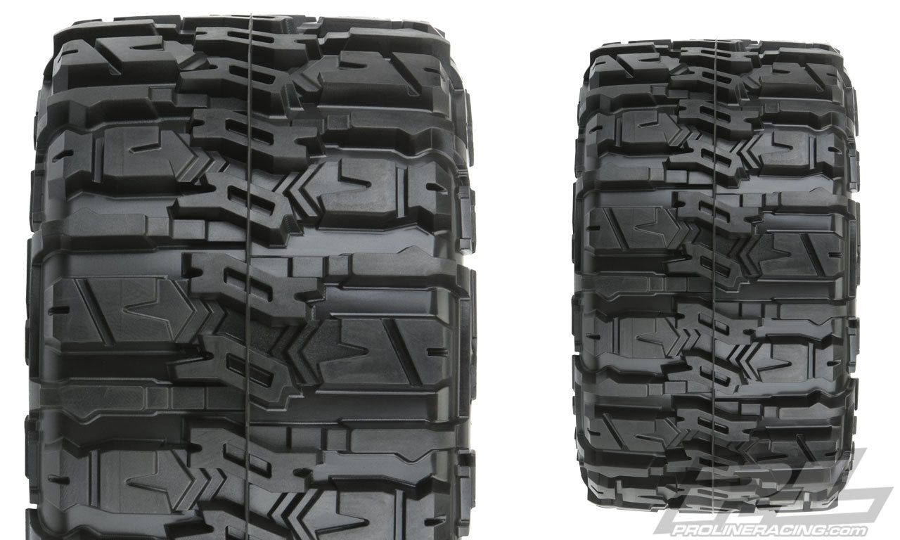 PRO1016810 Zanjadora HP Neumáticos para camión todo terreno con cinturón de 2,8" montados sobre ruedas hexagonales extraíbles Raid Black 6x30 (2) para Stampede® 2wd y 4wd delantero y trasero 