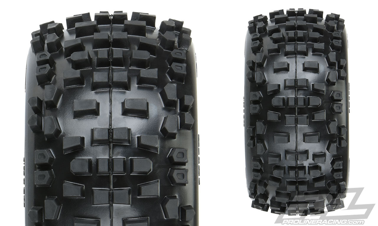 PRO117810 Badlands 3.8" All Terrain Tires Mounted on Raid Black 8x32 Removable Hex Wheels (2) for 17mm MT Front or Rear