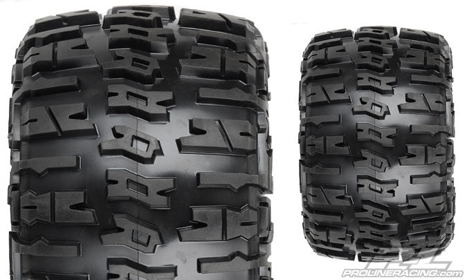 PRO118410 Trencher X 3.8" All-Terrain Tires Mounted on Raid Black 8x32 Removable Hex Wheels (2) for 17mm MT Front or Rear