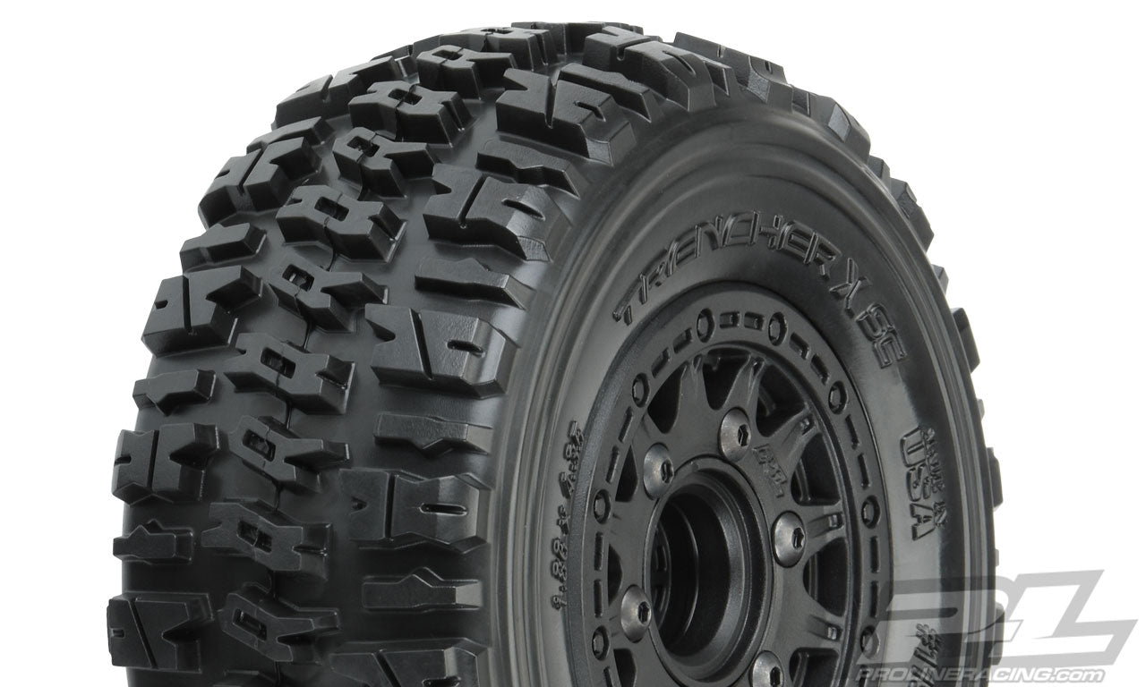 PRO119010 Trencher X SC 2.2"/3.0" All Terrain Tires Mounted on Raid Black 6x30 Removable Hex Wheels (2) for Slash® 2wd & Slash® 4x4 Front or Rear