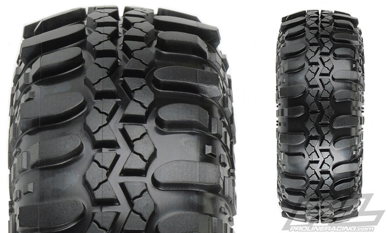 PRO119713 Interco® TSL SX Super Swamper® XL 1.9" G8 Tires Mounted on Impulse Black/Silver Plastic Internal Bead-Loc Wheels (2) for Rock Crawler Front or Rear