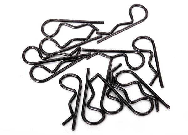 1834A Body clips, black (12) (standard size)