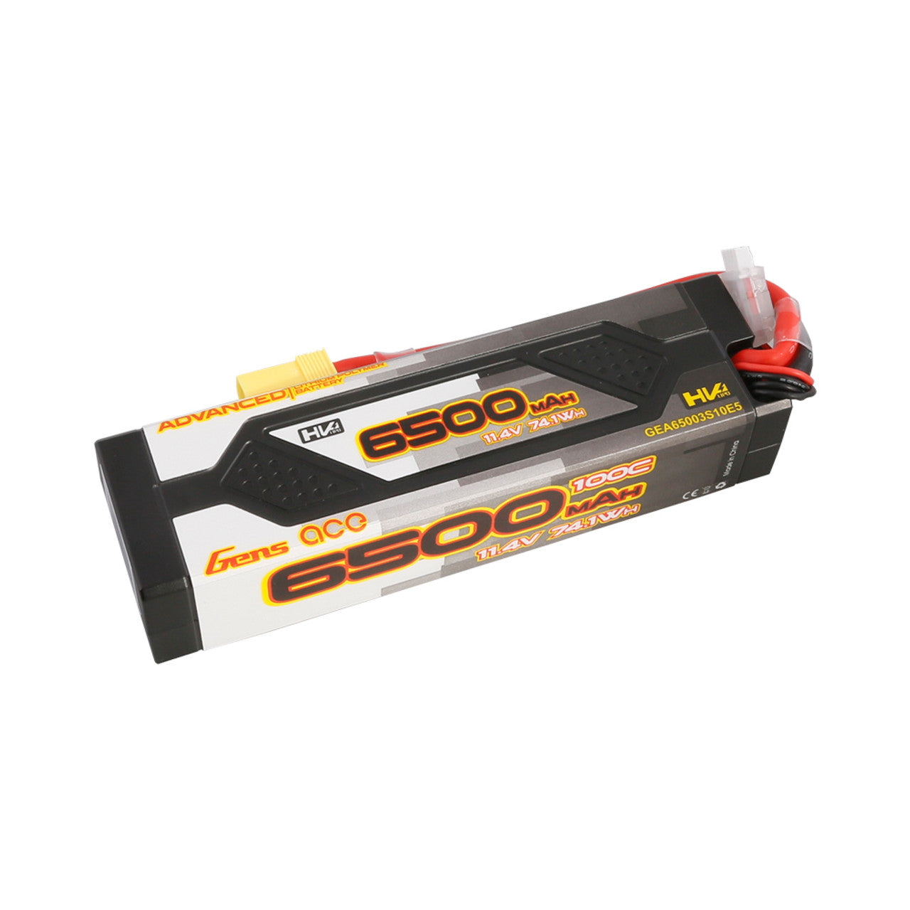 GEA65003S10E5 Gens Ace Advanced 6500 mAh 11.4 V 100C 3S1P batterie Lipo avec étui rigide 60 # avec prise EC5 