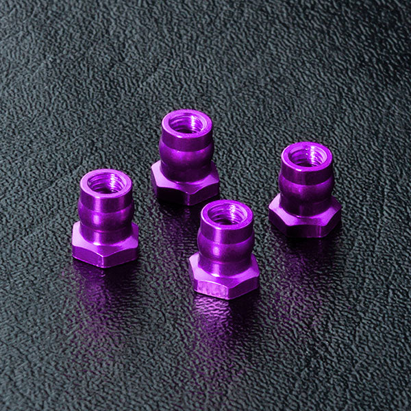 820097P Alum. ball connector nut 4.8 (purple) (4)