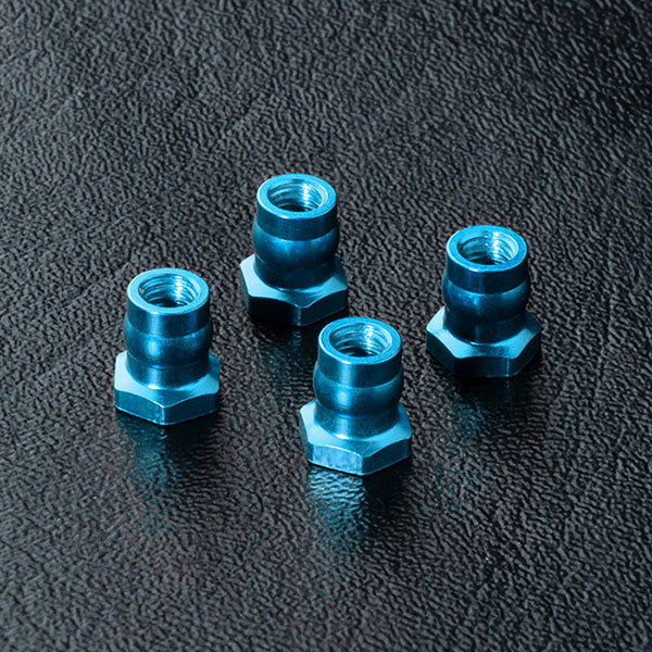 820097B Alum. ball connector nut 4.8 (blue) (4)