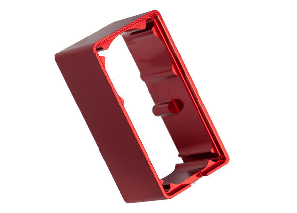 2253 Traxxas Servo case, aluminio (anodizado en rojo) (medio) (para 2255 s 
