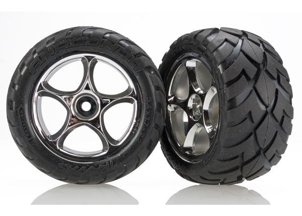 2478R Tires & wheels, assembled (Tracer 2.2" chrome wheels, Anaconda® 2.2" tires with foam inserts) (2) (Bandit rear)
