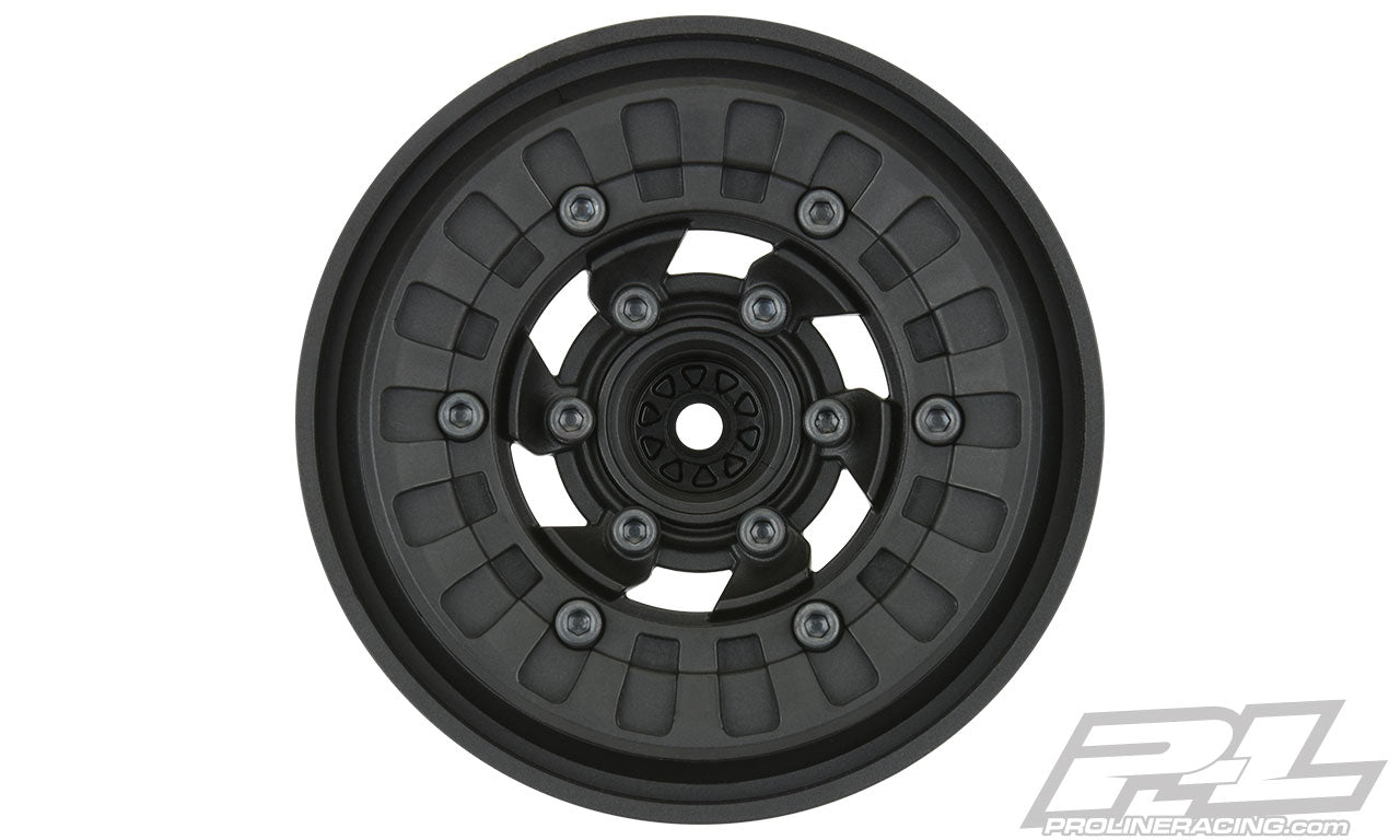PRO278903 Vice CrushLock 2.6" Black/Black Bead-Loc 6x30 Removable Hex Front or Rear Wheels (2) for 2.6" Mud Tires