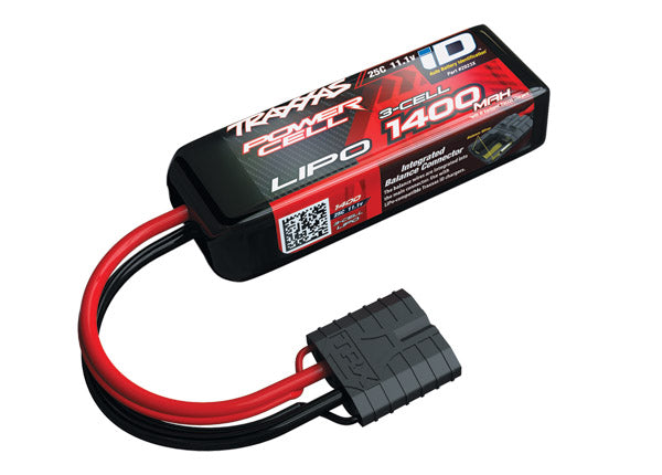 2823X Traxxas 1400mAh 3S 11.1V 25C LiPo ID Connecteur Étui Souple 