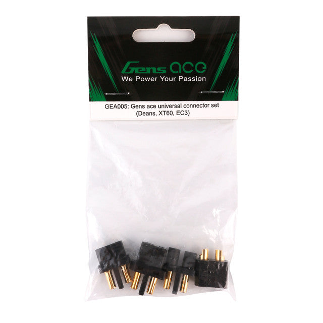 GEA005 Gens Ace Universal Connector Set (Deans, XT60, EC3)