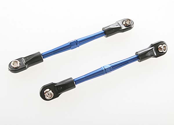 3139A Turnbuckles, aluminum (blue-anodized), toe links, 59mm (2) (assembled w/ rod ends & hollow balls) (requires 5mm aluminum wrench #5477)