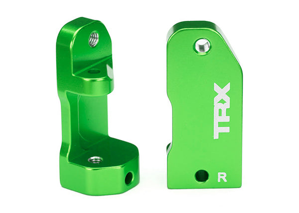 3632G Caster blocks, 30-degree, green-anodized 6061-T6 aluminum (left & right)/ suspension screw pin (2)