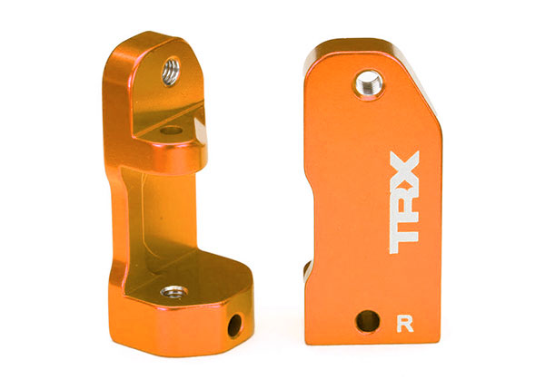 3632T Bloques de ruedas, 30 grados, aluminio 6061-T6 anodizado naranja (izquierdo y derecho)/pasador de tornillo de suspensión (2)