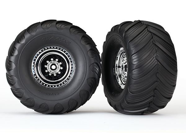 3663X Traxxas Bigfoot #1 tires and wheels (rear)