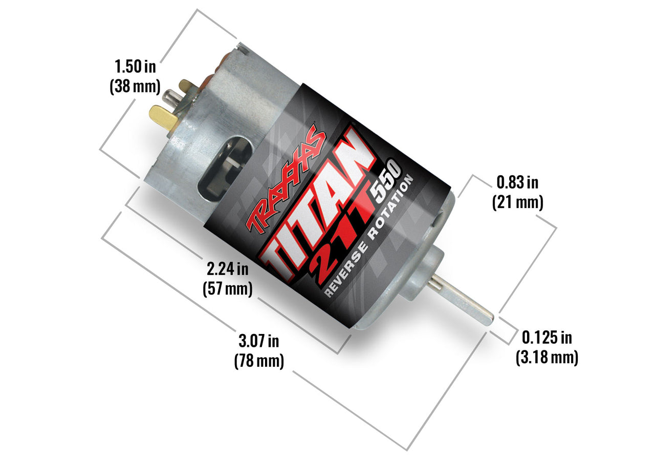 Motor 3975R, Titan® 550, rotación inversa (21 vueltas/14 voltios) (1)