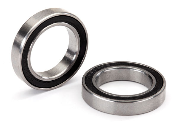 5107X Ball bearing, black rubber sealed, stainless (17x26x5) (2)