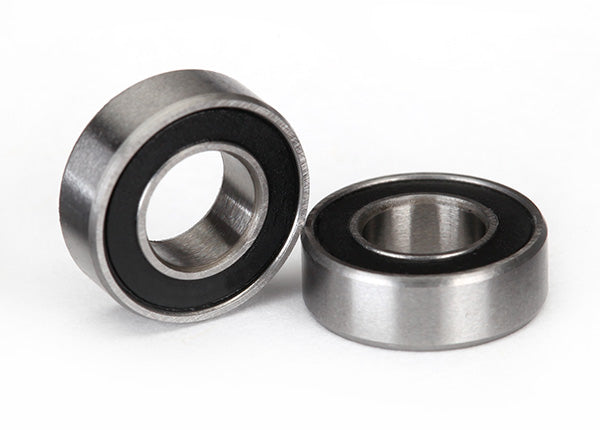5117A Ball bearings, black rubber sealed (6x12x4mm) (2)