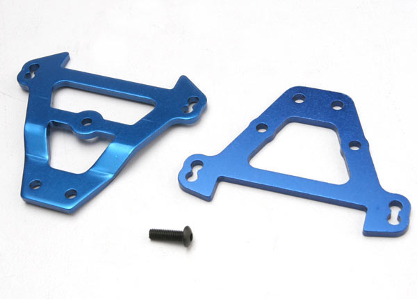 5323 Bulkhead tie bars, front & rear (blue-anodized aluminum)