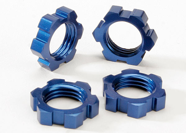 5353 Traxxas Wheel nuts, splined, 17mm (blue-anodized) (4)