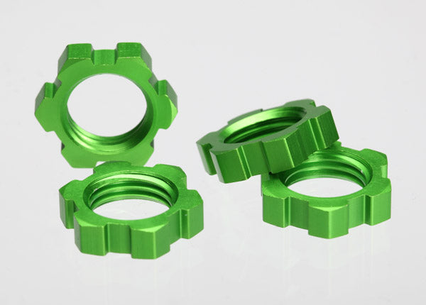 5353A Wheel nuts, splined, 17mm (green-anodized) (4)