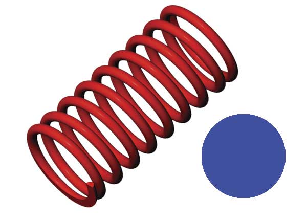 5444 Resorte, amortiguador (rojo) (GTR) (tasa 5.9 azul) (trasero estándar 120 mm) (1 par) 