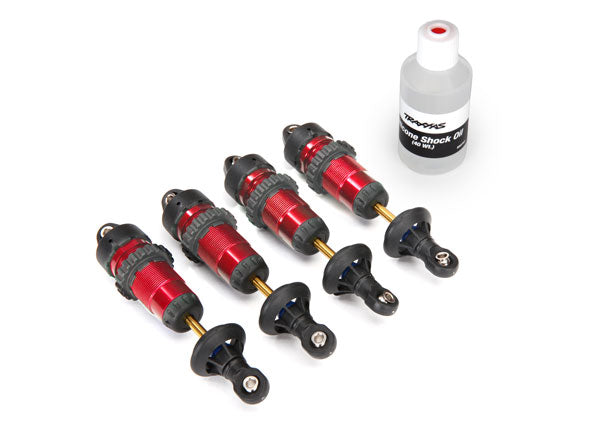 5460R Shocks, GTR aluminum, red-anodized (fully assembled w/o springs) (4)