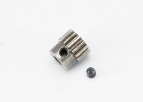 5640 Engranaje, piñón de 14 T (paso métrico de 0,8, compatible con paso de 32) (se adapta a eje de 5 mm)/tornillo de fijación