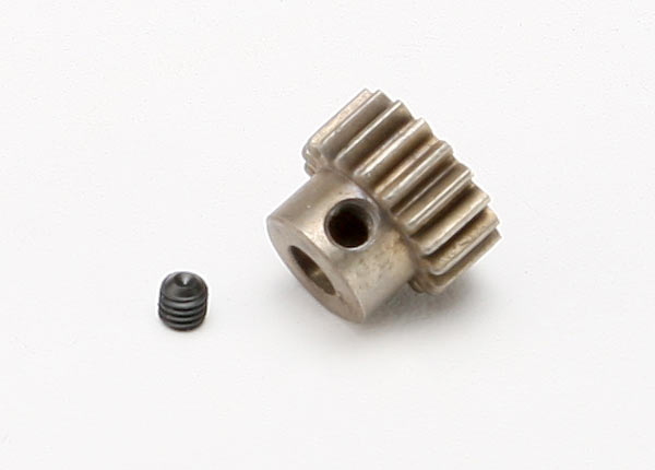 5644 Engranaje, piñón de 18 T (paso métrico de 0,8, compatible con paso de 32) (acero endurecido) (se adapta a eje de 5 mm)/tornillo de fijación
